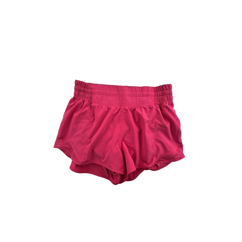 Lululemon Track That High-Rise Lined Short 3 Pink LW7AW6R Size 4 Running Workout